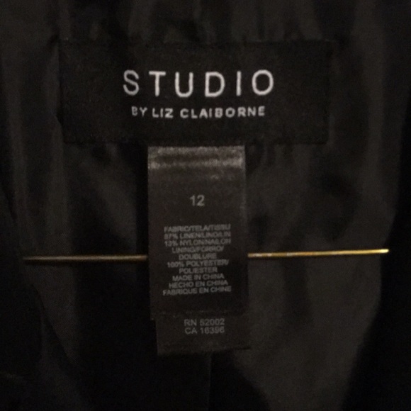 Liz Claiborne Studio Black Blazer - Picture 2 of 6